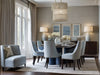 Alba grasscloth wallcovering in a dining room | Fentucci
