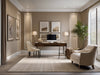 Pienza grasscloth wallcovering in a home office | Fentucci