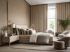 Noli grasscloth wallcovering in a bedroom | Fentucci