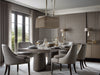 Chioggia grasscloth wallcovering in a dining room | Fentucci