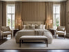 Arezzo grasscloth wallcovering in a bedroom | Fentucci