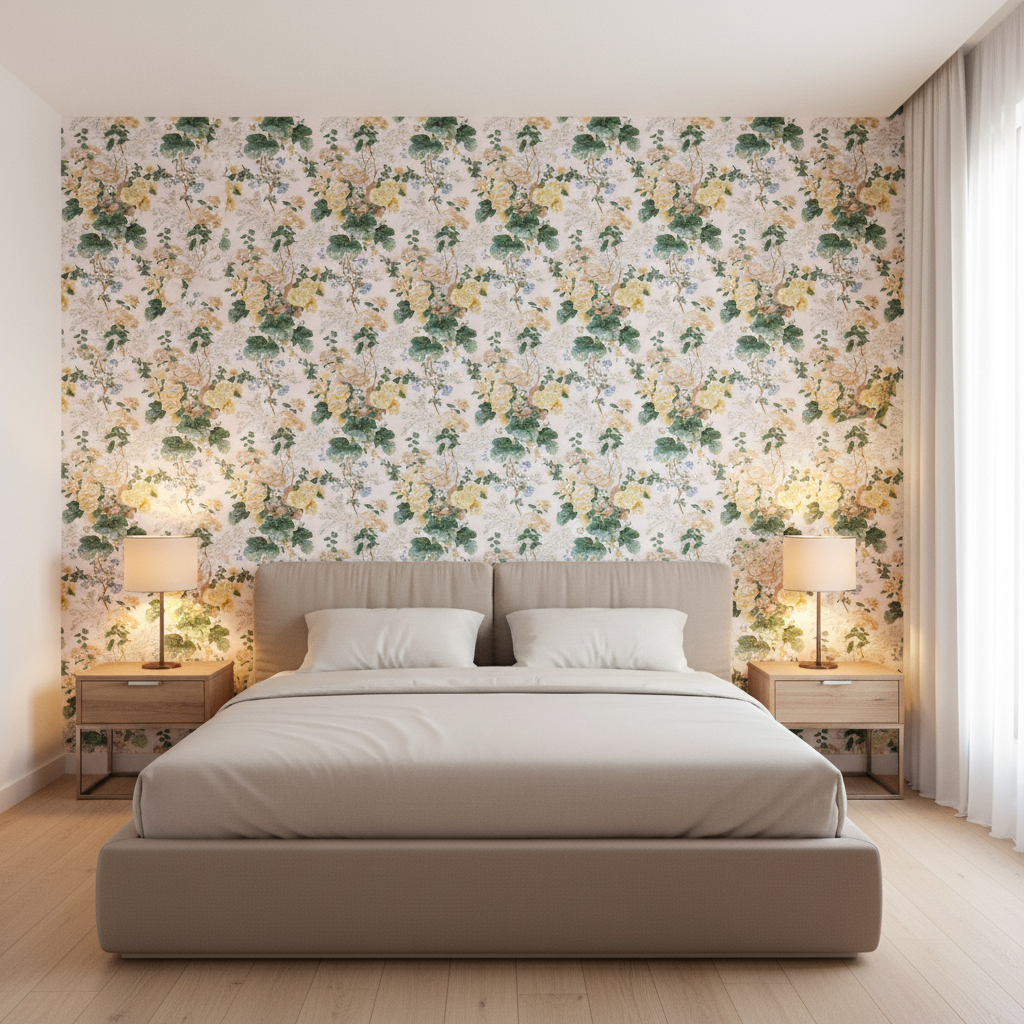 Althea Cotton P Citron Room Setting - Bedroom | Kravet