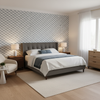 Zig Zag Birds Silver - Bedroom Room Setting
