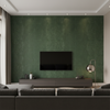 Crowley's Crocodile Animal Skin Emboss — Green, shown in a living room