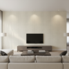Crowley's Crocodile Animal Skin Emboss — Grey, shown in a living room