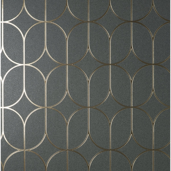 Rosco Trellis Charcoal Wallcovering | Jeffrey Stevens
