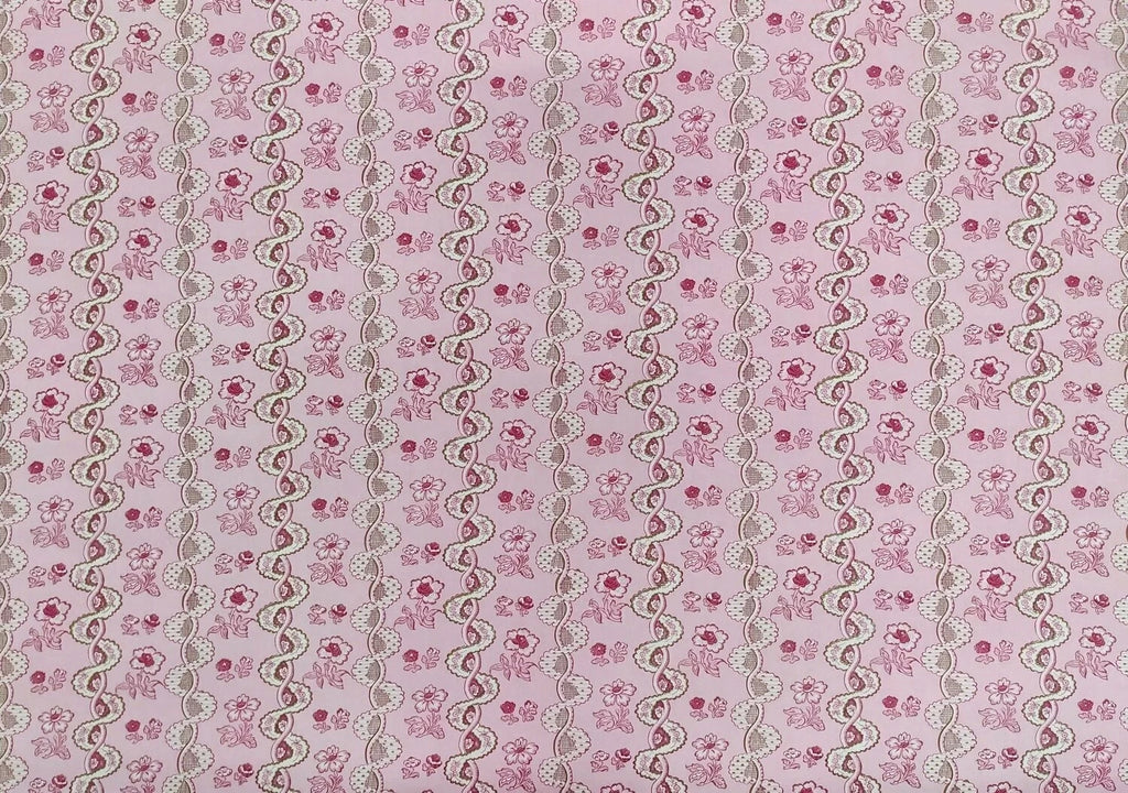 Toile Rayure de Vizille, Rose