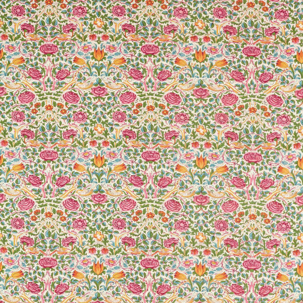 Rose Boughs Green/Rose | Morris & Co.