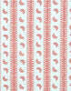 Montclair Stripe, Rose on White Linen Cotton