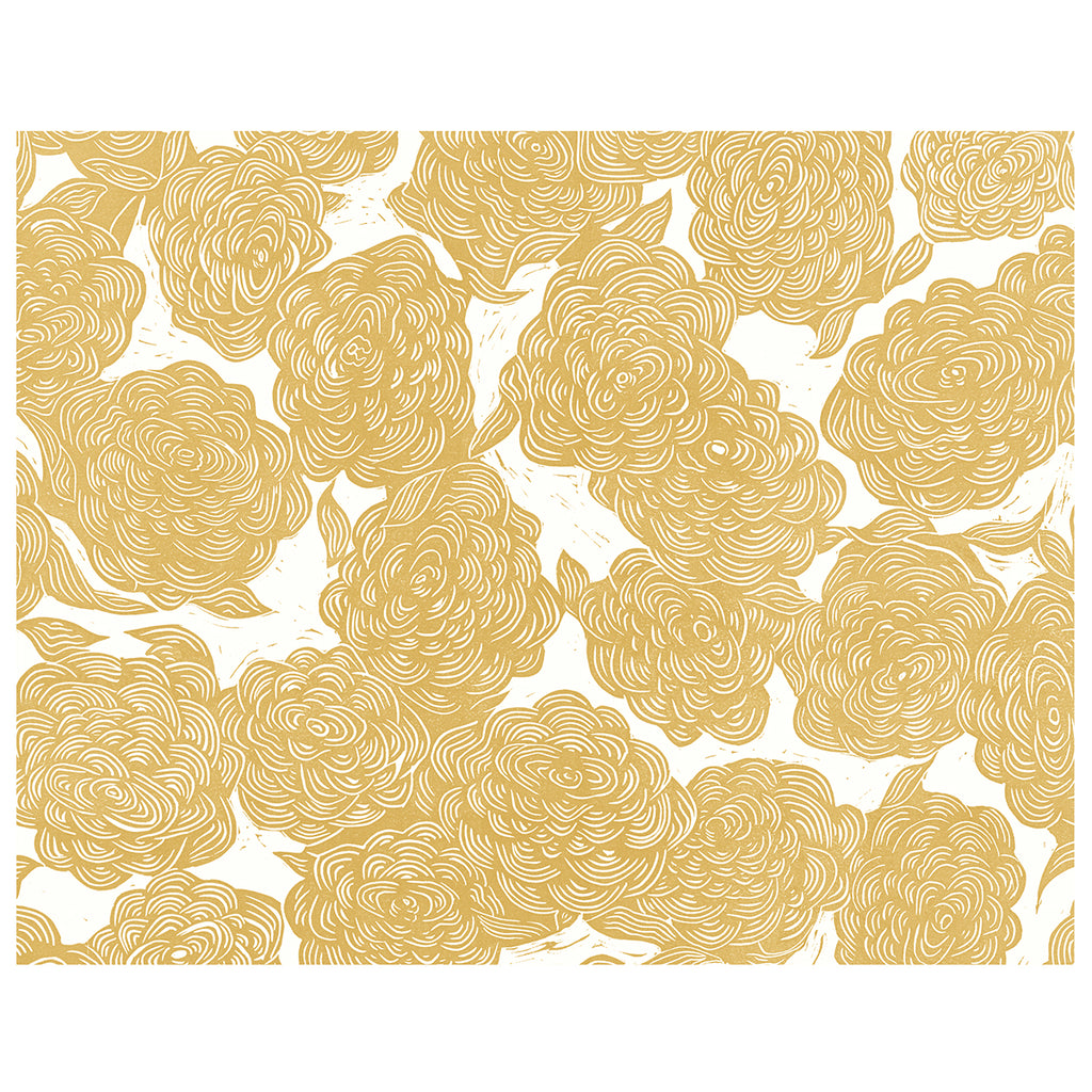 Roses Ochre Wall Mural by Karen J. Revis | Jeffrey Stevens - Image 2