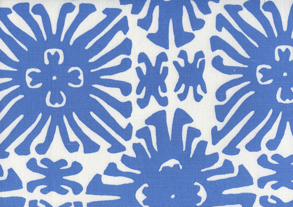 Sigourney Small Scale Royal Blue on White Screen Printed | China Seas