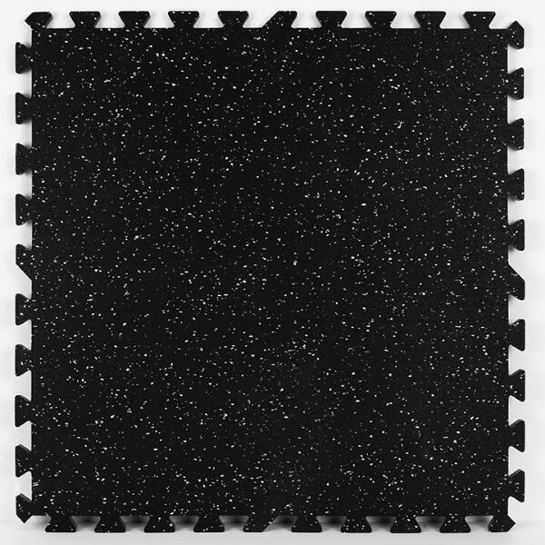 Rubber Interlocking Floor Tiles in Basalt | Jeffrey Stevens Wallcovering