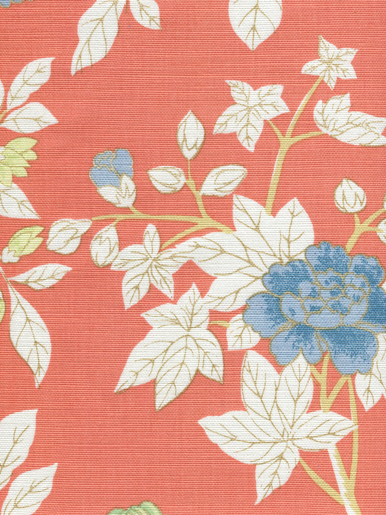 Happy Garden, Rust Orange on White