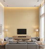 Salerno Sand Basketweave Grasscloth Wallcovering | Fentucci - living room room setting