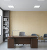 Salerno Sand Basketweave Grasscloth Wallcovering | Fentucci - office room setting