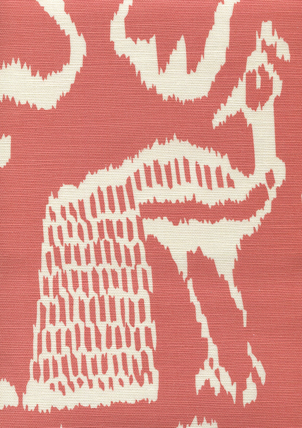 Bali Ii Salmon Ii on Tint Screen Printed - Aqua Fabric | China Seas