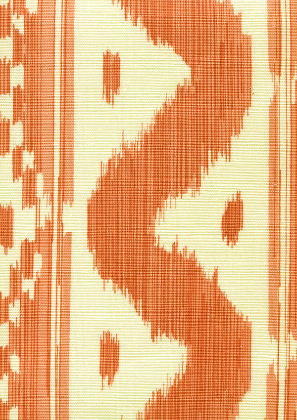 Bali Hai Salmon on Tint Screen Printed - Cream Fabric | China Seas