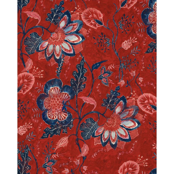 Saxon Tapestry - Taupe, Blue, Red Wallcovering | Mind the Gap