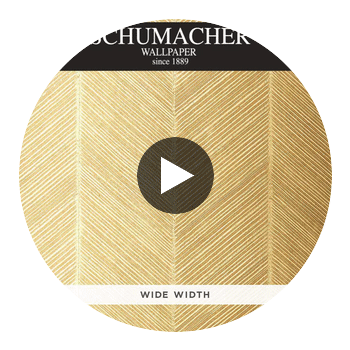 Chevron Texture White Gold | Schumacher Wallpaper Circular Swatch | Schumacher Wallpaper
