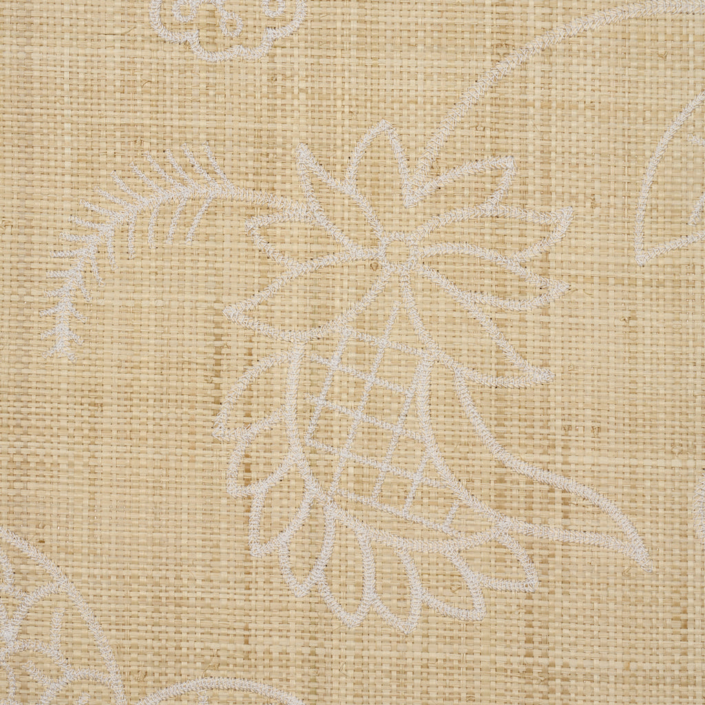 SCONSET EMBROIDERED RAFFIA NATURAL | Schumacher - Image 6