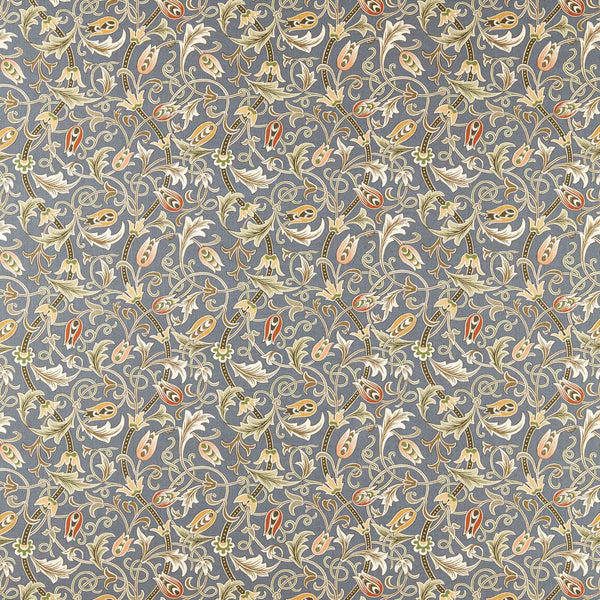 Scrolling Tulip Slate/Apricot | Morris & Co.