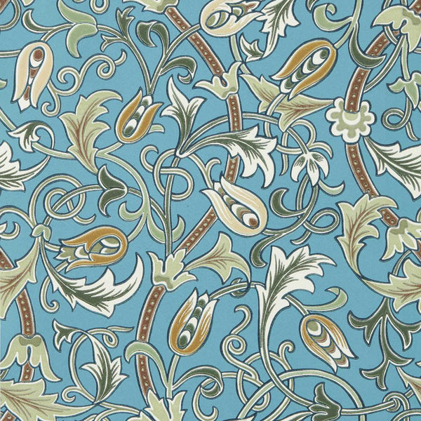Scrolling Tulip Woad/Thyme | Morris & Co.