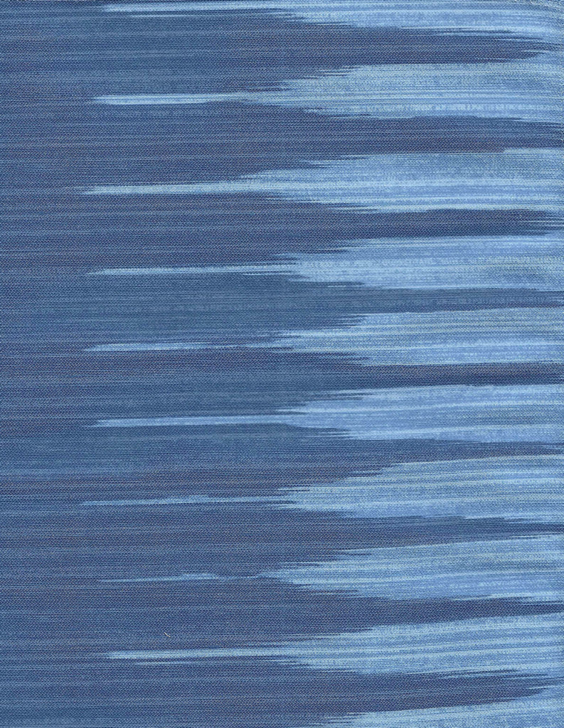 Ikat Stripe Two Color, Sea Blue / Pale Blue