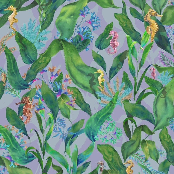 Seahorse Mangrove Spring Green Wallcovering | Brand McKenzie