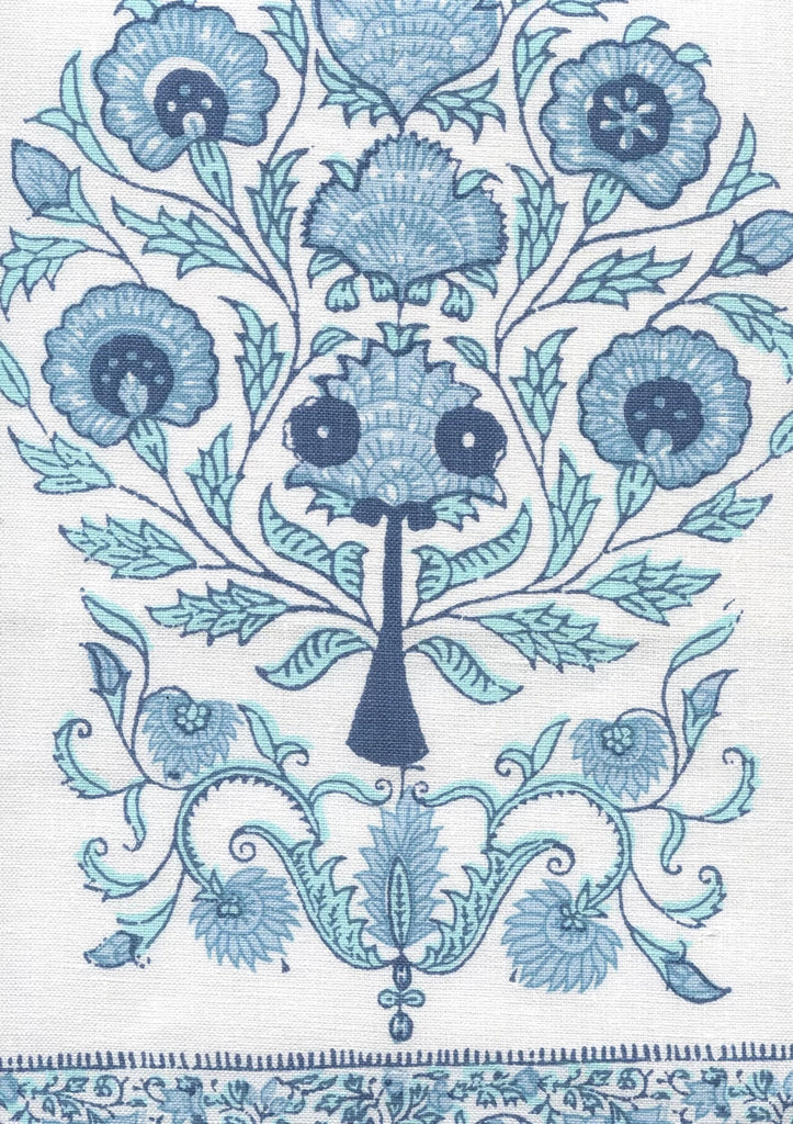 Seaside Turquoise Navy on Ivory