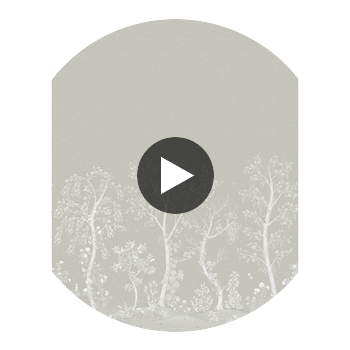 Seasonal Woods Silk Platinum | Cole & Son Circular Swatch | DW