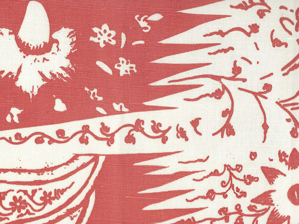 Les Indiennes One Color, Shrimp on Tint Wallcoverings | Quadrille