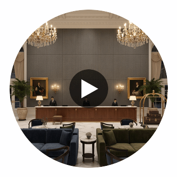 Sidmouth Acoustical | Hollywood Wallcoverings Circular Swatch | Hollywood Wallcoverings