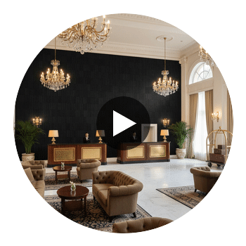 Sidmouth Acoustical | Hollywood Wallcoverings Circular Swatch | Hollywood Wallcoverings