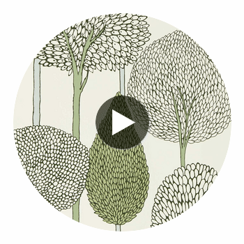 Silhouette Seaglass Forest — Harlequin Circular Swatch | Harlequin