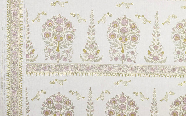 Silver Gold Lilac on Ivory Wallcoverings | Home Couture