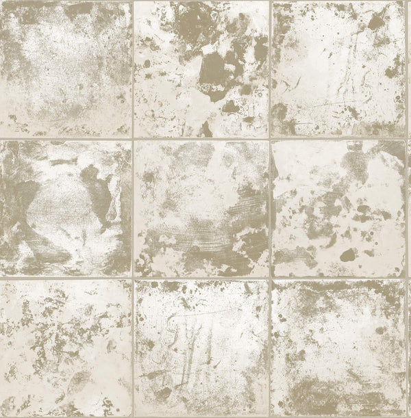 Silver Metal Sheet Peel and Stick Wallcovering | Jeffrey Stevens