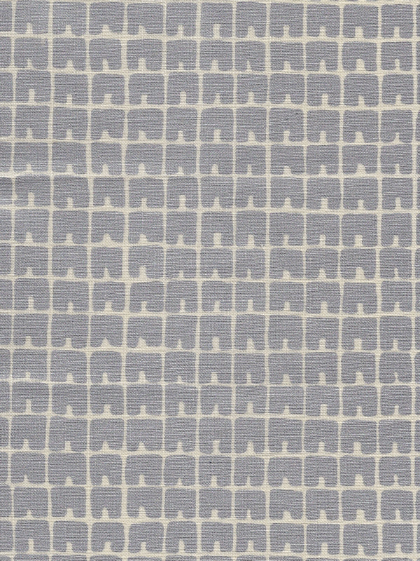 Fez Ii Silver Metallic on Tan Screen Printed - Off-White Fabric | China Seas