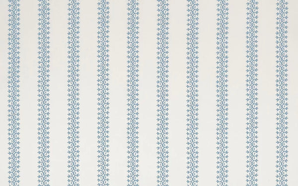 Sky Blue on Ivory Taj Linen Wallcoverings | Home Couture