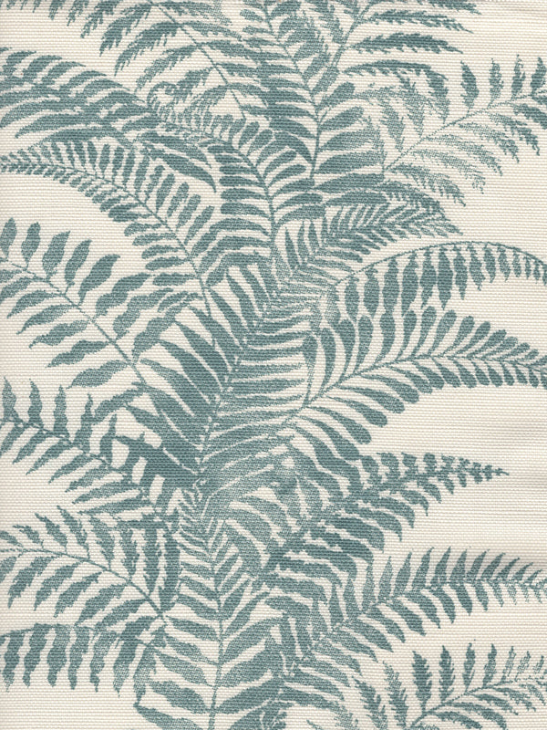 Fern Cliff, Slate Blue on Light Tint Wallcoverings | Quadrille