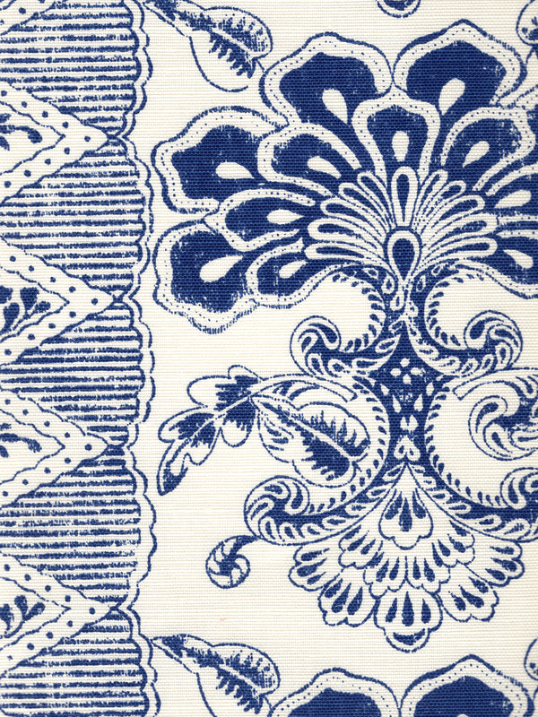 Chantilly Stripe, Slate Blue on Tint Wallcoverings | Quadrille