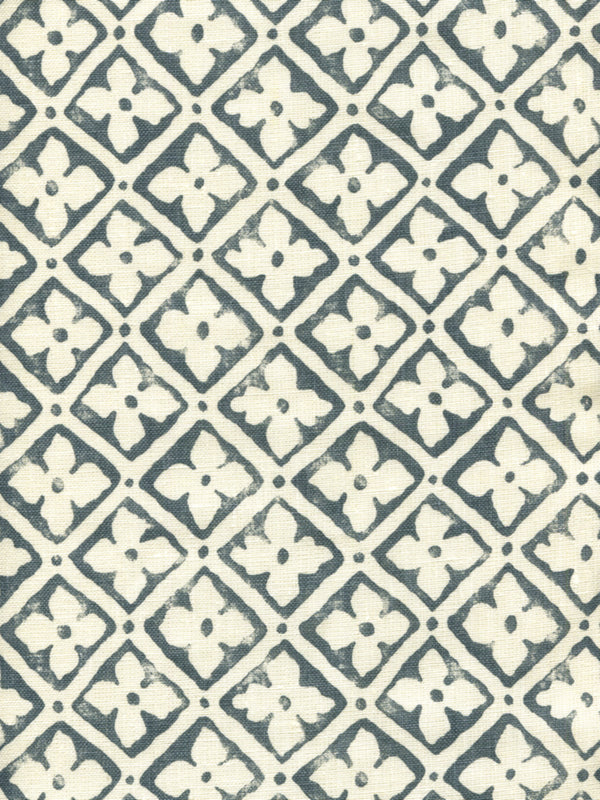 Puccini, Slate on Tinted Linen Wallcoverings | Quadrille