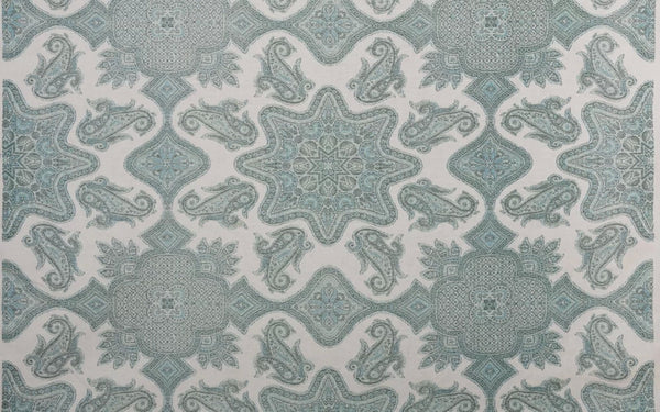 Slate Seaside on Ecru Linen Wallcoverings | Home Couture