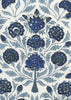 Slate Sky Royal Dark Blue on Ivory