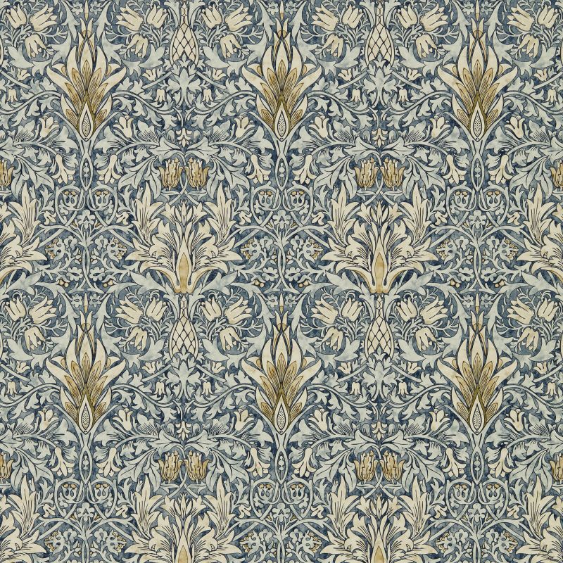 Snakeshead Wallpaper Cumin Indigo | William Morris