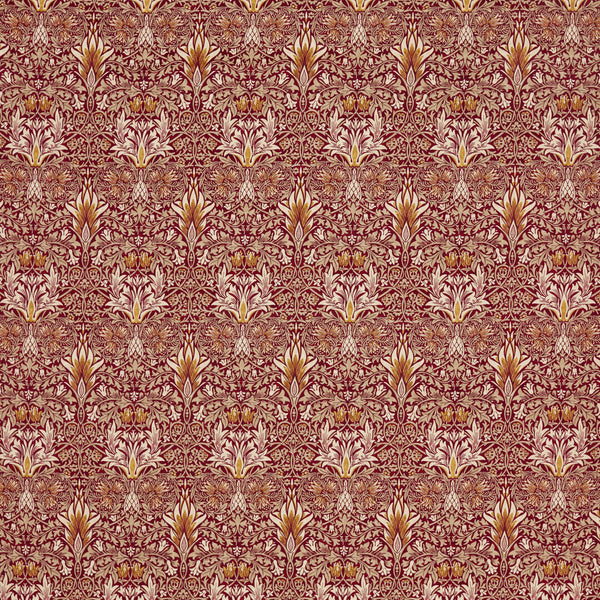 Snakeshead Velvet Crimson/Saffron | Morris & Co.