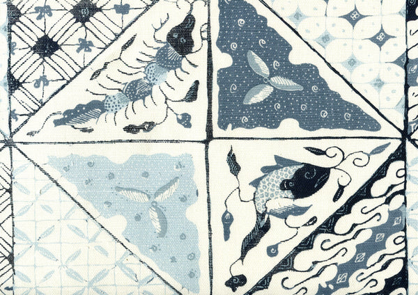 Sunnyjim Batik Soft Baliblus on Tint Screen Printed Fabric | China Seas