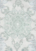 Soft Blues Greens on Ivory Linen