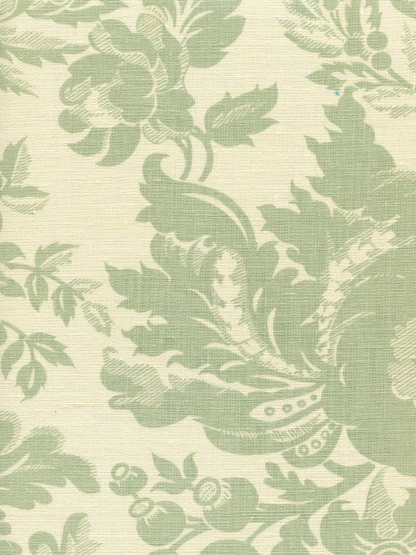 Des Gardes, Soft French Green on Tint Fabric | Quadrille