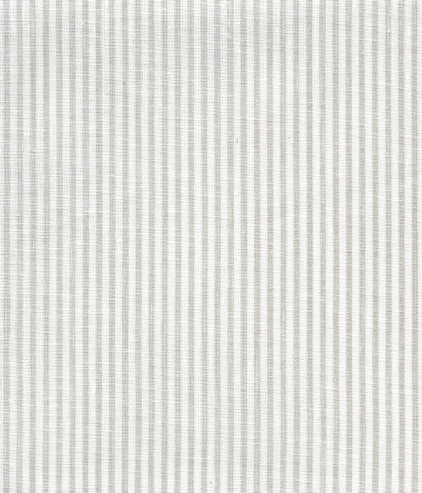 Lila Stripe Soft Gray on White Linen Screen Printed | China Seas