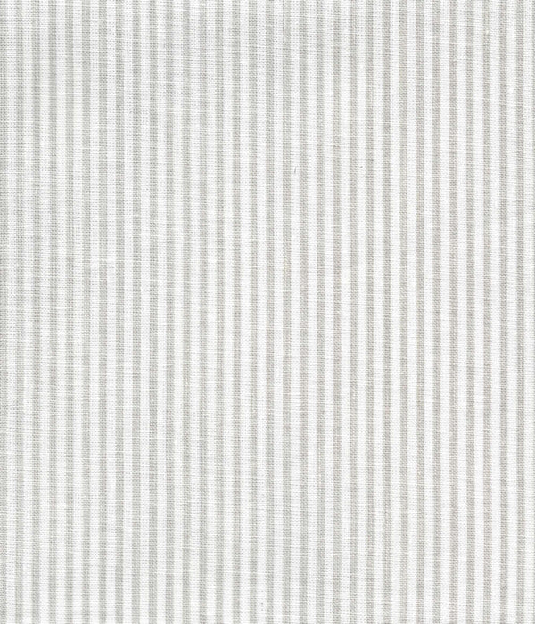 Lulu Stripe Soft Gray on White Linen Screen Printed | China Seas
